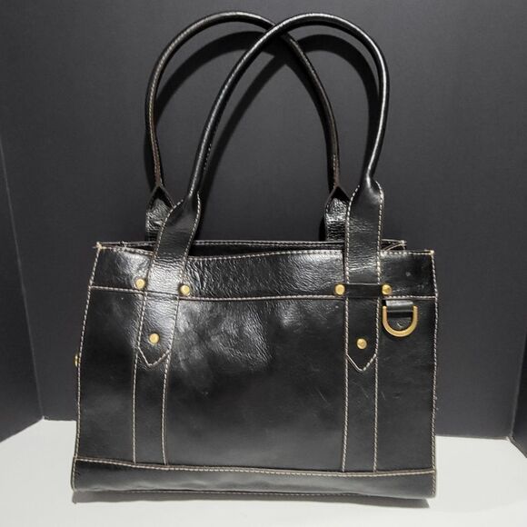 Franklin Covey Brown Leather Briefcase / Tote Work Bag - Picture 1 of 8